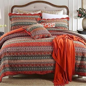 Best straiped classical cotton 3 piece Quilt set